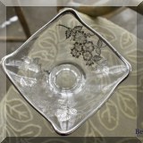 G08. Square glass bowl with silver overlay. 